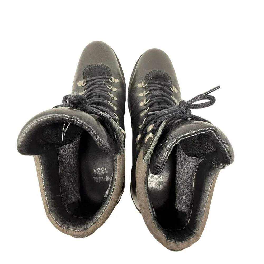 Pajar Canada Mens Black Leather Lace-Up Boots Size 11 Waterproof Impermeable